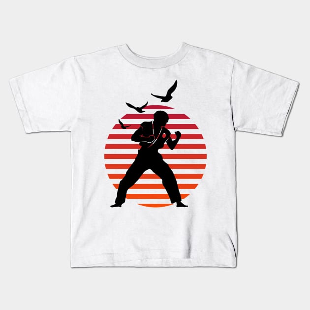 Master of Attack First Karate on Sunset White Kids T-Shirt by gastaocared